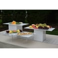 thumbnail image 5 of Crown Display Plastic Plates Floral Design, Clear Disposable Trays With Silver Edged Flower (8 in. x 15 in.) - 6 Ct., 5 of 8