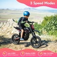 thumbnail image 5 of DuoDian Electric Dirt Bike for kids,850W Peak Motor 15.5MPH Top Speed, 6.8Miles Range 36V 4Ah Battery, 12*2.75 Inch Inflatable Tires, Rear Disc Brake For Road age 3-10，Black, 5 of 9