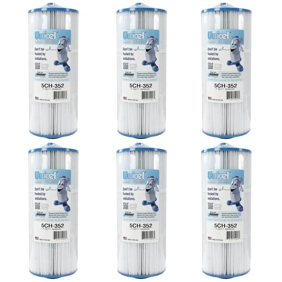 Unicel 5CH-352 Replacement 35 SqFt Spa Filter Cartridge,151 Pleats (6 Pack)