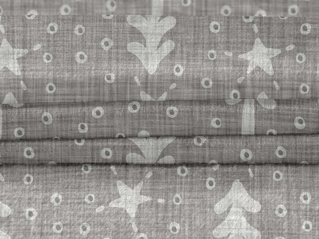 oneOone Velvet Dusty Gray Fabric Merry Christmas Quilting Supplies Print Sewing Fabric By The Yard 58 Inch Wide