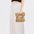 thumbnail image 2 of Straw Bag For Women Woven Bow Clutch Purses Solid Color Leisure Beach Handbag Summer Lightweight minimalist design Tote Bag, 2 of 4
