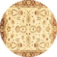 thumbnail image 1 of Ahgly Company Indoor Round Oriental Brown Traditional Area Rugs, 7' Round, 1 of 4