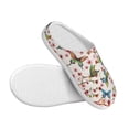 thumbnail image 3 of Yiaed Floral With Butterflies Print Slippers Fuzzy Warm Cozy Slippers Non Slip House Slippers For Indoor Outdoor Slippers House Slippers-46/47, 3 of 7