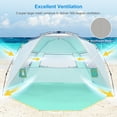 thumbnail image 7 of WolfWise 6-7 Person Easy Up Beach Tent UPF 50+ Portable Instant Sun Shelter Canopy Umbrella with Extended Zippered Porch, Mint Green, 7 of 7