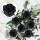 thumbnail image 5 of 10 cabezas de flores artificiales de seda para arreglos florales, decoración de bodas y Halloween. Negro, 5 of 9