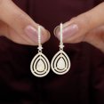 thumbnail image 6 of Rosec Jewels Teardrop Earrings with Certified Moissanite for Women, Hoop Drop Earrings, 10K Yellow Gold, 6 of 9