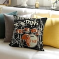 thumbnail image 3 of BANET  Music Rock Drums Typography Design Throw Pillow Covers Decorative Pillowcase Square Cushion Cases for Home Sofa Bedroom Livingroom 20x20in, 3 of 5