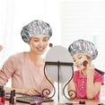 thumbnail image 4 of 12 Pieces Deep Conditioning Caps Second Generation Aluminum Foil Reusable Hair Processing Caps Hair Coloring Shower Caps for Home Salon Use  Aluminum Thermic Silver Foil Cap-10.5 Inch, 4 of 5
