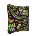 thumbnail image 2 of Bingfone Mardi Gras3 Linen Throw Pillow Covers Cushion Case Pocket Button Vintage Farmhouse Pillowcase For Sofa Couch Bed 20"X20", 2 of 9