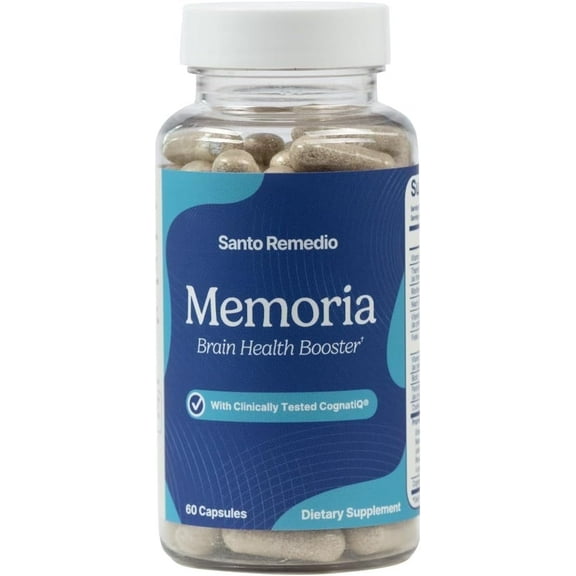Santo Remedio Memoria, Brain Health Booster, Helps Strengthen Neural Connections, Helps Improve Attention, Memory, and Concentration, 30 Servings, Gluten Free, Non-GMO