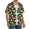 thumbnail image 4 of Haiem Bear Sunflower Men's Casual Shirts Short Sleeve Button Down Shirts Fashion Textured Summer Beach Shirt-4X-Large, 4 of 7