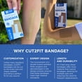 thumbnail image 4 of Cut2Fit Bandage Combo Pack - Flexible Fabric Adhesive Bandage for Wound Care & First Aid, 1 Meter Long, Customizable Size, 2 Cut2Fit Bandages (1 Small + 1 Large), 4 of 6