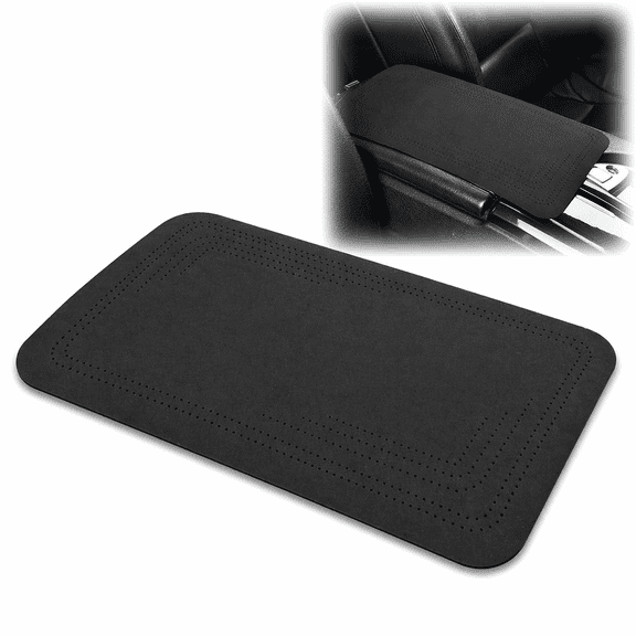 Car Center Console Cover - Soft Suede-Style Armrest Pad - Ergonomic Elbow Support & Console Protector - Universal Fit for Cars, SUVs, and Trucks - Non-Slip Bottom