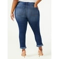 thumbnail image 3 of Sofia Jeans Women's Plus Size Sofia Cruvy Mid Rise Cropped Jeans with Frayed Hem, 3 of 6