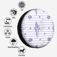 thumbnail image 6 of Kdxio Stripes and Sprigs of Lavender for Tire Cover Wheel Protectors Tyre Covers Weatherproof Wheel Covers Universal Fit for Trailer Rv SUV Truck Camper Travel Trailers 17 inch, 6 of 8