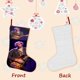 thumbnail image 3 of Hozier Tema: Calcetines de Navidad, fino lino blanco para colgar en escaleras y chimenea, decoración navideña para el hogar, regalo de Navidad. 45cm × 32cm, 3 of 5