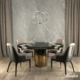 thumbnail image 3 of Hunter - Zoanne 6-light Brushed Nickel, Large Chandelier, Dimmable, Modern Style, Geometric Shaped, for Bedrooms, Dining, Living Rooms - 19573, 3 of 7