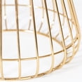 thumbnail image 4 of MH London Melody Solid Wood Round End Table with Metal Wire Base, Compact Side Table for Bedroom or Living Room Use, 16 x 20 in, Natural Top Black Base, 4 of 15