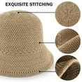 thumbnail image 5 of EINSKEY Packable Straw Bucket Hat for Women, Summer Beach Bucket Hat Foldable Woven Tan, 5 of 8