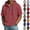 #01 Watermelon Red, variant on Men Lightweight Oversized Hoodie Shirt Short Sleeve Hooded Quarter Zip Casual Pullover with Adjustable Drawstring, #01 Coffee, M
