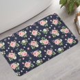 thumbnail image 2 of Pioneer Flower Floral Print Pattern Bathroom Rugs Mat, Non Slip Microfiber Bathroom Rug with Rubber Backing, Soft Mats for Bathroom Floor Tub Shower, 17"x30", 2 of 5