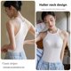 thumbnail image 3 of Nuevo estilo sin costuras, chaleco sin mangas con cuello Halter, interior para mujer con almohadilla para el pecho, parte de atrás bonita integrada, Top textil para primavera y verano, 3 of 4
