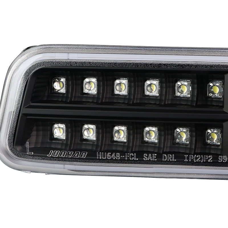 lys s Melbourne oprindelse Spec-D Tuning Black Housing Clear Lens Projector Headlights + Sequential LED  Bumper Light Compatible with 1999-2006 GMC Sierra 1500/2500/3500, Left +  Right Pair Headlamps Assembly - Walmart.com