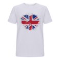 thumbnail image 4 of Levmjia Women's UK Flag T-Shirt, British Vintage Distressed Print Round Neck Short Sleeve Patriotic Top, Casual Summer Graphic Tee for Ladies, 4 of 4