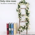 thumbnail image 2 of 2 Pack 69/45 Heads Artificial Rose Vine Flowers Garlands Decorations Garden Craft Rose Ivy Plants for Wedding Arch Arrangement, Artificial Flowers Fake Rose Vine Garland Plants Hanging Rose, 2 of 8