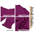 thumbnail image 6 of Fantaslook Blouses for Women Dressy Casual 3/4 Length Sleeve Womens Tops with Smocked Cuffs Fashion Shirts, 6 of 8