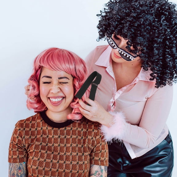 Luxshiny 6Pcs Black Adjustable Elastic Wig Grip Bands for Stable Wig Fit