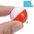 thumbnail image 4 of 1 Inch Fishing Bobbers, Plastic Push Button Round Fishing Float, Red and White 20 Pack, 4 of 6