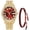 Gold red, variant on Women's Men's Hip Hop Wrist Watch Unisex Crystal Rhinestone Watch Iced Out Watch