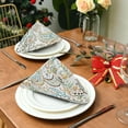 thumbnail image 2 of GZHJMY Soft Reusable Satin Table Decorative Napkins,20x20InX1 PCSPaisley Pattern,Family Dinner Wedding Banquet, Cocktail Party, Kitchen,Birthday Party, 2 of 6