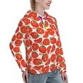thumbnail image 6 of Disketp Tomatoes Womens Casual Hoodies Crew Neck Long Sleeve Sweatshirts Pullover Tops-Large, 6 of 7