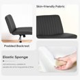 thumbnail image 5 of PayLessHere Criss Cross Armless Office Chair, Adjustable Height & 360° Swivel Wheels, Home Office Chair Black, 5 of 7