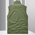 thumbnail image 7 of Gamivast Mens Sleeveless Shirts Multi Pockets Utility Zip up Work Shirts Stand Collar Athletic Shirts Breathable Lightweight Quick Dry Outdoor Fishing, 7 of 7