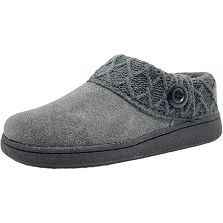 Clarks Knit Scuff Slip On Slipper Slide Mule GREY (10, GREY) Clarks Knit Scuff Slip On Slipper Slide Mule GREY (10, GREY)