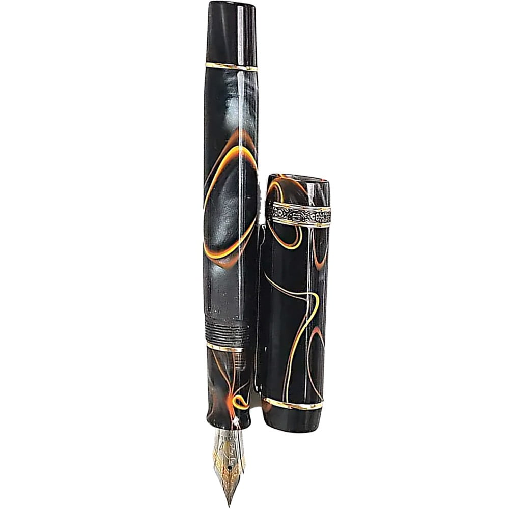 1Pc 316 Resin Black Fountain Pen F Nib 0.5 mm Writting Ink Pen Fountain Pen