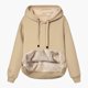 thumbnail image 1 of Sudadera con capucha y forro polar cálido para mujer, informal, de inviernoKhaki color, 1 of 5