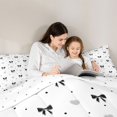 thumbnail image 5 of Manfei Cute Black Bow 7 Pieces Full Size Bedding Sets,Chic Bowknot Full Size Bed in a Bag,Reversible, 5 of 7