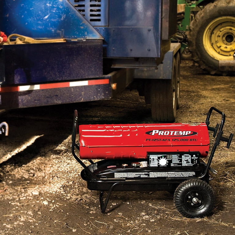 Protemp Kerosene Heater With Thermostat Portable 125000 Btu 3100 Sq. Ft. Ul  120 V/2.3 A 10  - Walmart.com