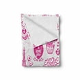 thumbnail image 2 of Love Soft Flannel Fleece Throw Blanket, I Love You Valenties Design Hugging Touching Singing Hearts Coffee Expressing Affection, Cozy Plush for Indoor and Outdoor Use, 50" x 70", Pink, by Ambesonne, 2 of 6