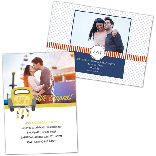 Personalized Wedding Invitations Photo Greeting Cards - Walmart.com