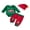 Green, variant on RUINIXCW Baby Christmas Outfit Crew Neck Long Sleeve Romper Pants and Hat 3 Pcs Set