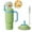 Green, variant on ST SoleMe.Tc Whale Fountain Tumbler with Handle Two Lids– 24oz Stainless Steel Cute Adult Sippy Cup, Hot/Cold Insulated Drink Container with Silicone Straw, Leak-Proof, Green with Pattern