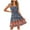 Navy Womens Summer Dress, variant on USSUMA Boho Floral Printed Women's Dresses Short Mini Sundresses for Women Casual Summer Sleeveless Spaghetti Strap Ruffle Flowy Aline Swing Sun Dress Beach Vacation Square Neck Graduation Dress