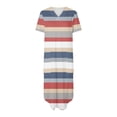 thumbnail image 5 of Summer Plus Size Dresses for Womens 2025 Fashion Sexy Printing Pocket Short Sleeve V-Neck Dress, 5 of 6
