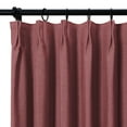 thumbnail image 2 of TWOPAGES Cotton Blend Curtain Room Darkening Pinch Pleat Textured Curtain for Bedroom, 1 Panel, 52"x108L, Burgundy, 2 of 5