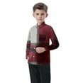 thumbnail image 5 of Cethrio Boys' Button Down Shirts, Plaid Fall Casual Collared Long Sleeve Shirts Red Size 8, 5 of 5